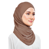 Kalsom Light Chiffon Scarf in Dune Brown